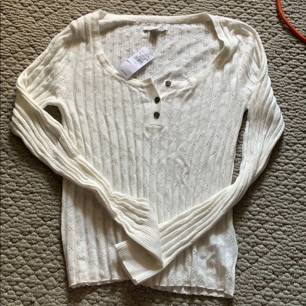 NEW American Eagle Ribbed Henley
